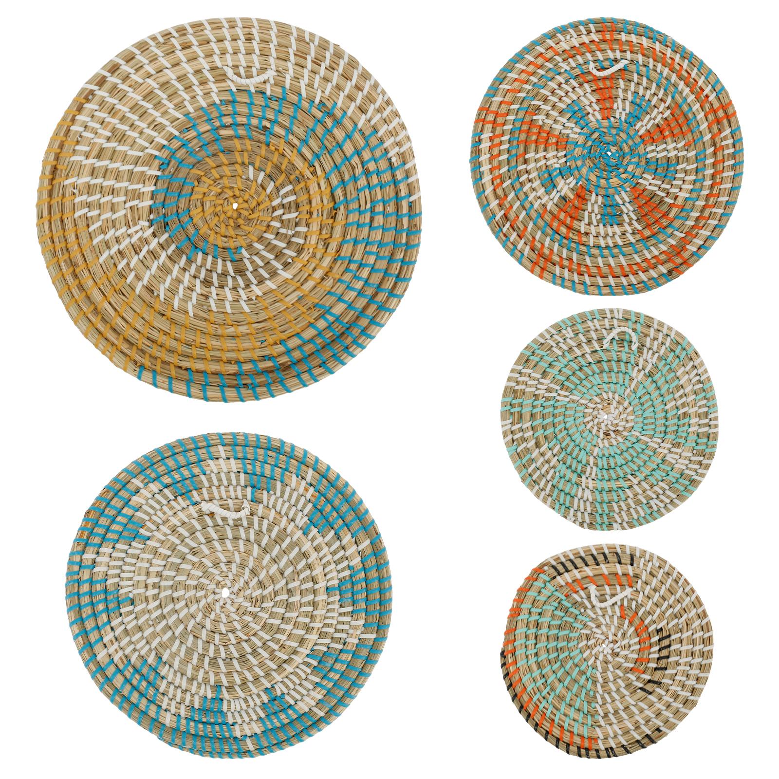 5Pcs Hanging Woven Wall Basket Set Handcrafted Decorative Woven Wall Plates Farmhouse Tabletop Placemat for Living Room Bedroom
5Pcs Hanging Woven Wall Basket Set Handcrafted Decorative Woven Wall Plates Farmhouse Tabletop Placemat for Living Room Bedroom