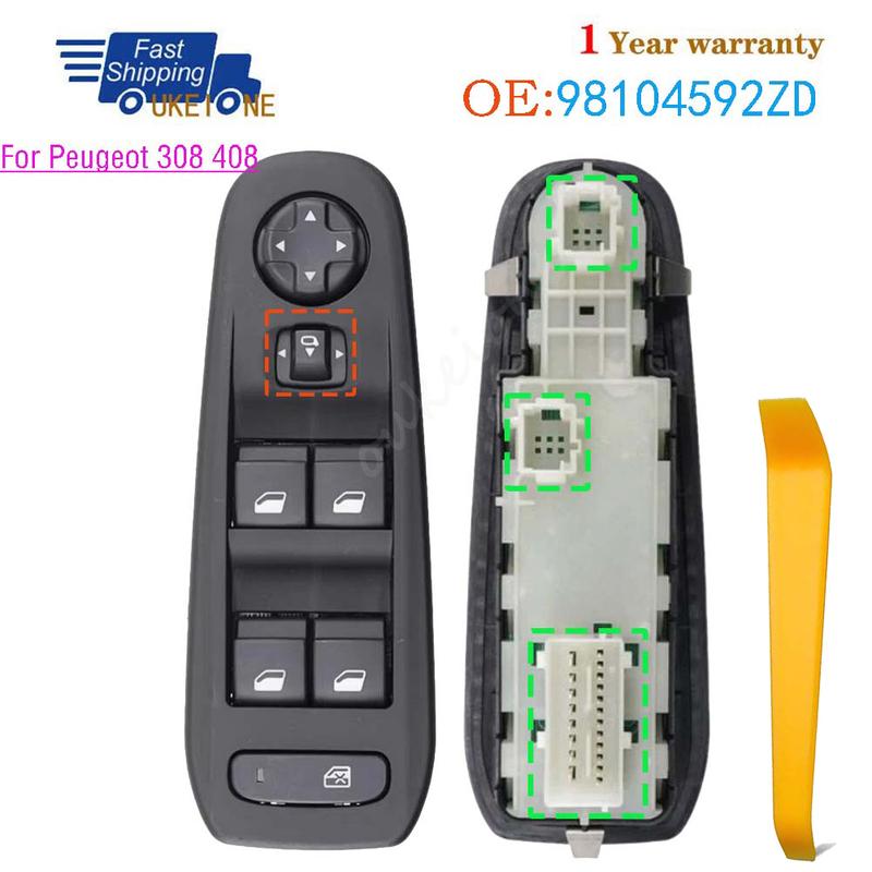 98104592ZD For Peugeot 308 408 2014 2015 2016 2017 2018 Front Left Master Driver Side Electric Power Lifter Window Switch
98104592ZD For Peugeot 308 408 2014 2015 2016 2017 2018 Front Left Master Driver Side Electric Power Lifter Window Switch