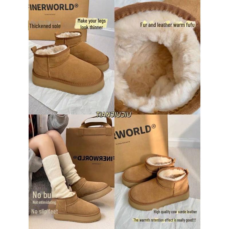 Women s Warm Winter Chestnut Snow Boots ~ Mini Thick-Soled, Short Tube, Fur-Lined Velvet Cotton Shoes 44
Women s Warm Winter Chestnut Snow Boots ~ Mini Thick-Soled, Short Tube, Fur-Lined Velvet Cotton Shoes 44