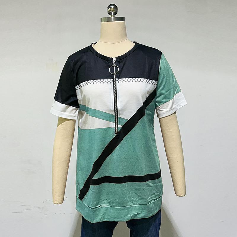 Fashion V-neck Tshirt Fashion Women 2026 Summer Basic Tee Casual Loose Shirt Short-sleeve Print T-shirt Top Zipper Clothing 25118 5XL зелений
Fashion V-neck Tshirt Fashion Women 2026 Summer Basic Tee Casual Loose Shirt Short-sleeve Print T-shirt Top Zipper Clothing 25118 5XL зелений