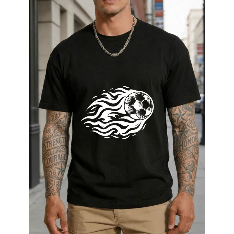 Men s Black T-Shirt, Fiery Soccer Ball Dynamic Line Art Graphic Print, Machine Washable & Fade-Resistant, Comfortable Trendy Top for Daily Wear 2XL чёрный
Men s Black T-Shirt, Fiery Soccer Ball Dynamic Line Art Graphic Print, Machine Washable & Fade-Resistant, Comfortable Trendy Top for Daily Wear 2XL чёрный