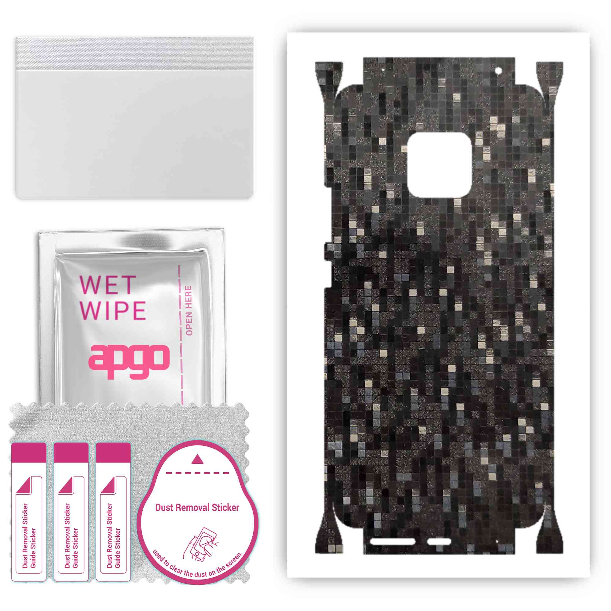 apgo Protective Skin Sticker for the back+sides compatible with Huawei Mate 20 Pro, Full Wrap Film, Foil, Vinyl - Pattern Carbon Black Pixel
apgo Protective Skin Sticker for the back+sides compatible with Huawei Mate 20 Pro, Full Wrap Film, Foil, Vinyl - Pattern Carbon Black Pixel