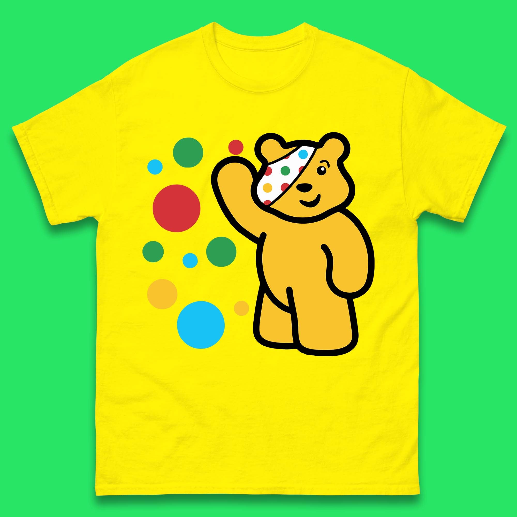 Spotty Pudsey Bear Hand Waving Dotty Spot Fundraising Children In Need Spotty Bear Spotty Day Mens Tee Top S
Spotty Pudsey Bear Hand Waving Dotty Spot Fundraising Children In Need Spotty Bear Spotty Day Mens Tee Top S