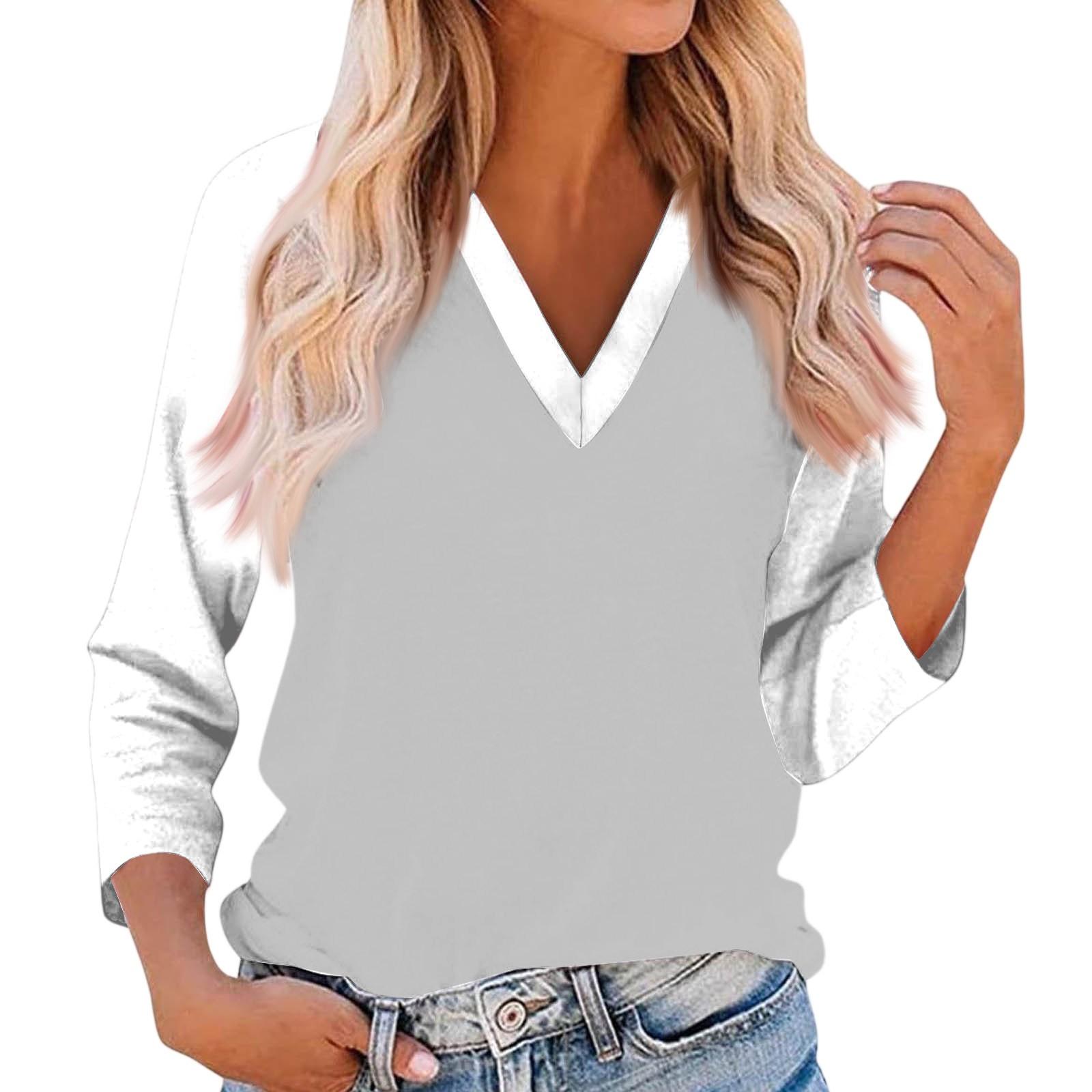 Women s Casual And Fashionable Patchwork V-Neck Top With Seven Quarter Sleeves Top XXL
Women s Casual And Fashionable Patchwork V-Neck Top With Seven Quarter Sleeves Top XXL