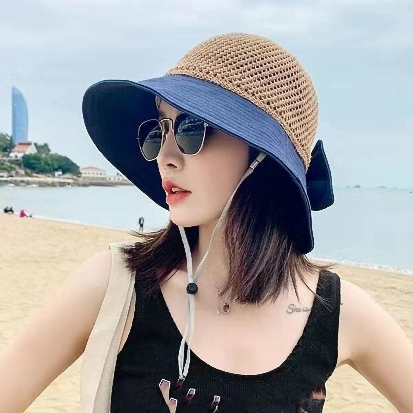 Summer Bucket Hat Stylish Design Foldable Portable Comfortable Breathable Beach Hollow Sun Hat for Women темно-синього кольору
Summer Bucket Hat Stylish Design Foldable Portable Comfortable Breathable Beach Hollow Sun Hat for Women темно-синього кольору