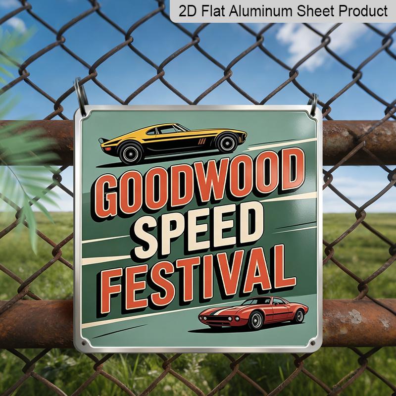2D Flat, 1pc Retro Metal Aluminium Decorative Plaque, Vintage Goodwood Speed Festival Racing Sign, Distressed Wall Decor, Garage Decoration, Auto 20*20cm
2D Flat, 1pc Retro Metal Aluminium Decorative Plaque, Vintage Goodwood Speed Festival Racing Sign, Distressed Wall Decor, Garage Decoration, Auto 20*20cm
