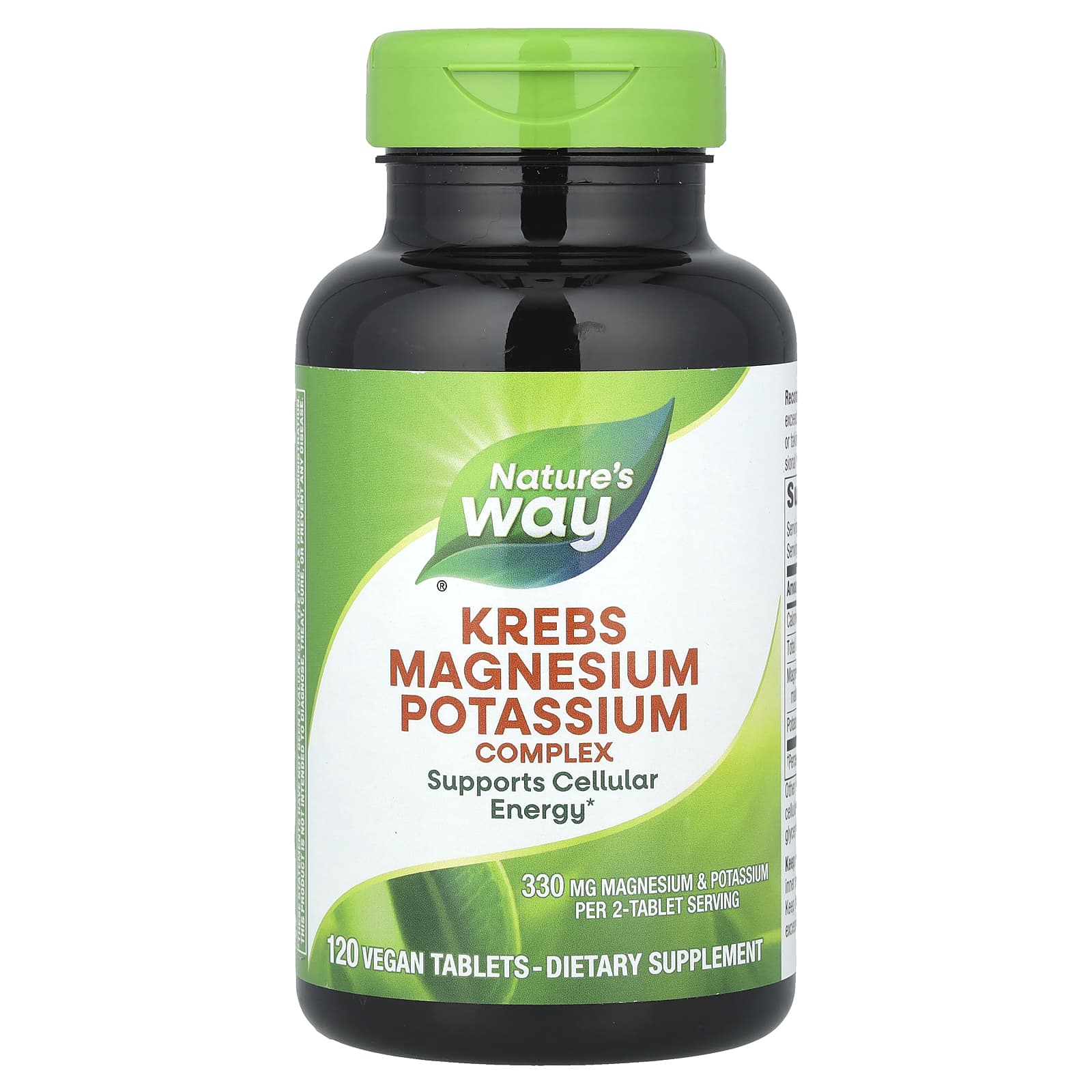 Nature S Way, Krebs Magnesium Potassium Complex, Vegan Tablets, 120 Tablets 
Nature S Way, Krebs Magnesium Potassium Complex, Vegan Tablets, 120 Tablets