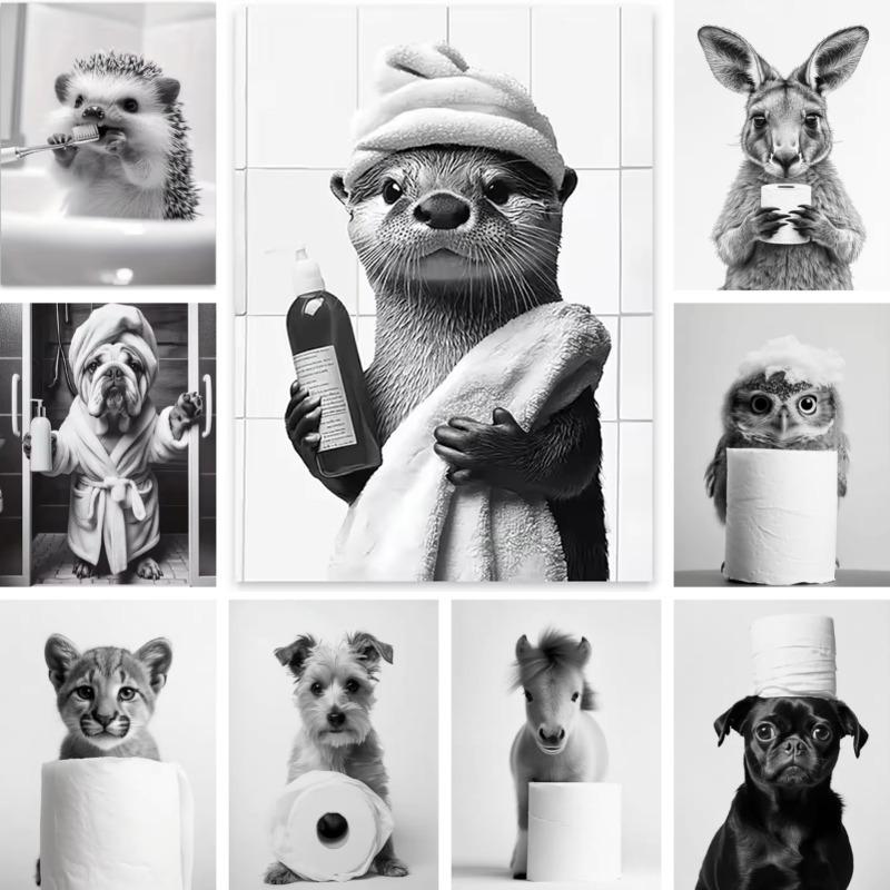 Animal Bathroom Toilet Paper Canvas Painting Poster Otter Hedgehog Giraffe Gift Wall Room Home Decor Black White Print Modern 21cm×30cm NoFrame
Animal Bathroom Toilet Paper Canvas Painting Poster Otter Hedgehog Giraffe Gift Wall Room Home Decor Black White Print Modern 21cm×30cm NoFrame