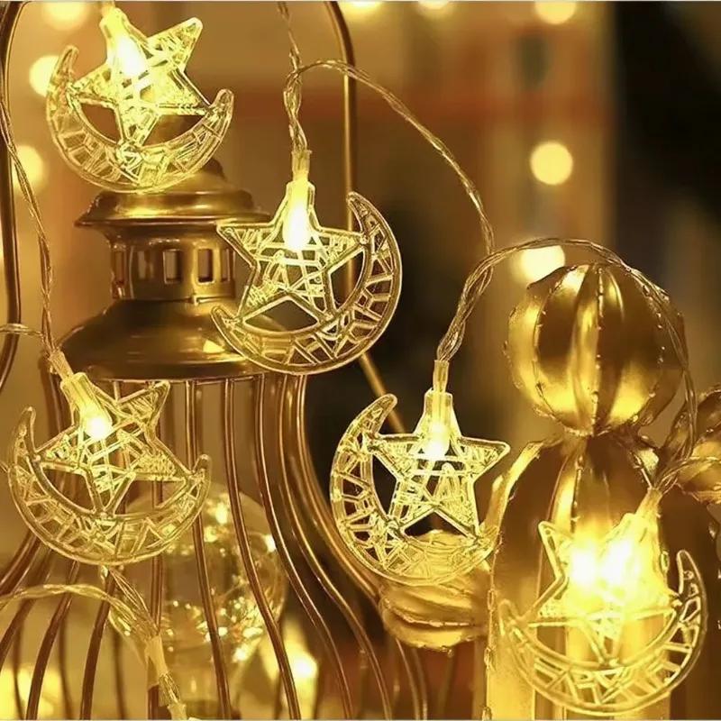 Ramadan Celebration Star Moon LED String Lights Crescent Design for Cultural Festival Home Decoration Party Lighting Decor
Ramadan Celebration Star Moon LED String Lights Crescent Design for Cultural Festival Home Decoration Party Lighting Decor