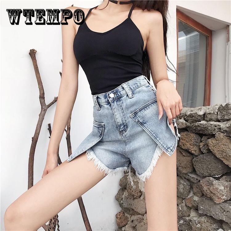 WTEMPO Summer Big Pocket Denim Shorts Women High Waist Fashion Irregular Rough Edge A-line Wide-leg Pants XL
WTEMPO Summer Big Pocket Denim Shorts Women High Waist Fashion Irregular Rough Edge A-line Wide-leg Pants XL