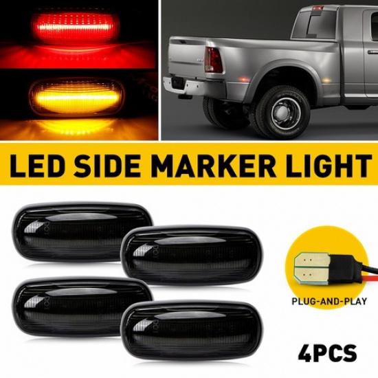 White LED Side Marker Corner Lights For Dodge RAM 3500HD Double Wheel 2003-2009 4x Smoked Amber+Red
White LED Side Marker Corner Lights For Dodge RAM 3500HD Double Wheel 2003-2009 4x Smoked Amber+Red