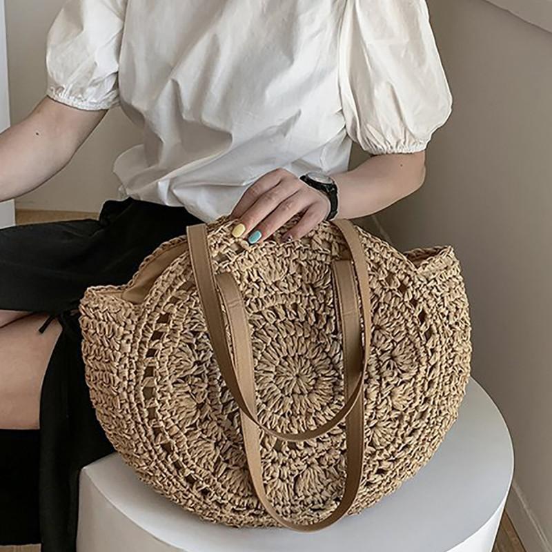 Yogodlns Beach Bags for Women Big Straw Handbag Hollow Flower Designer Female Shoulder Bag 40*43cm хакі
Yogodlns Beach Bags for Women Big Straw Handbag Hollow Flower Designer Female Shoulder Bag 40*43cm хакі