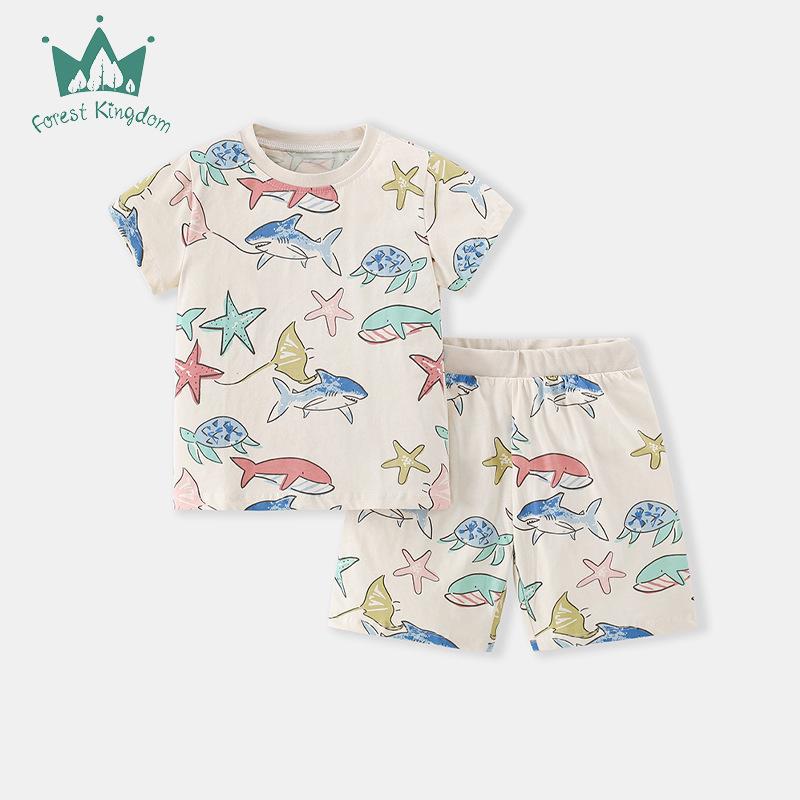 Forest Kingdom Kids Summer Print Two-Piece Set: Short Sleeve, Round Neck for Boys & Girls 130 cm
Forest Kingdom Kids Summer Print Two-Piece Set: Short Sleeve, Round Neck for Boys & Girls 130 cm
