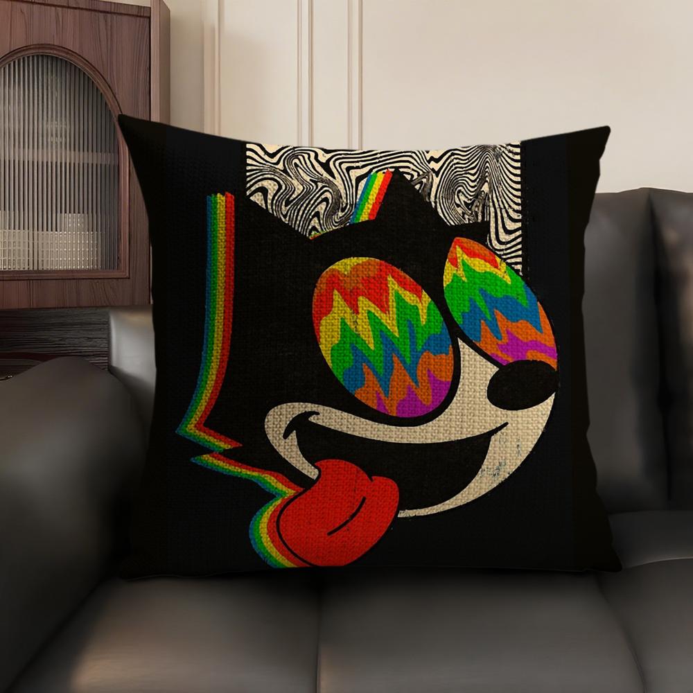 FFelix the Cat Cushion Cover Natural Linen Organic Fabric DoubleSided Printing Home Decor Breathable Environmentally Friendly 30x30cm
FFelix the Cat Cushion Cover Natural Linen Organic Fabric DoubleSided Printing Home Decor Breathable Environmentally Friendly 30x30cm