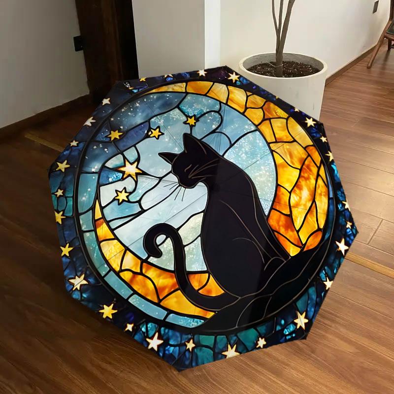 1pc Stained Cat Art Automatic Folding Umbrella, Portable Collapsible Design, 8-Rib Iron Frame, Outdoor Accessory yy250905111
1pc Stained Cat Art Automatic Folding Umbrella, Portable Collapsible Design, 8-Rib Iron Frame, Outdoor Accessory yy250905111