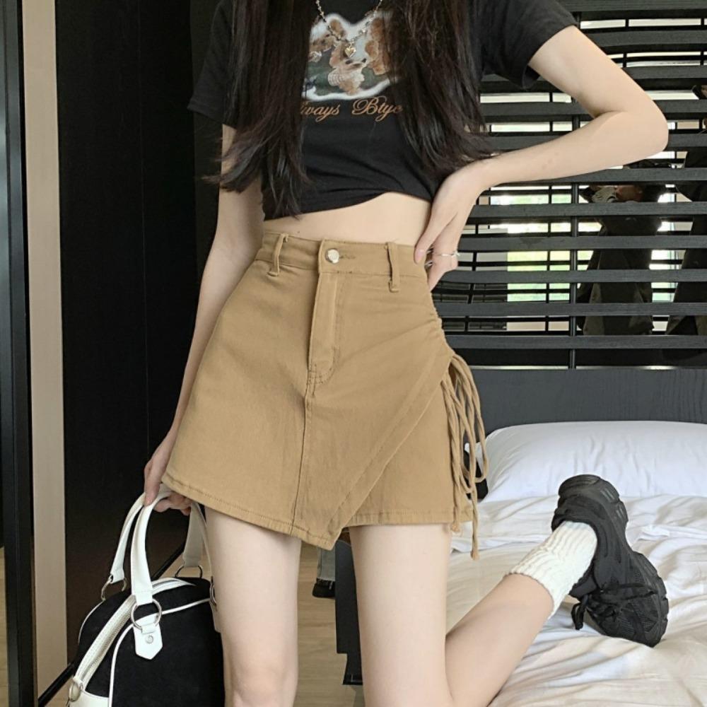 Women s New High-waist Irregular New Drawstring Hip Slimming A-line Shorts S рожевий
Women s New High-waist Irregular New Drawstring Hip Slimming A-line Shorts S рожевий