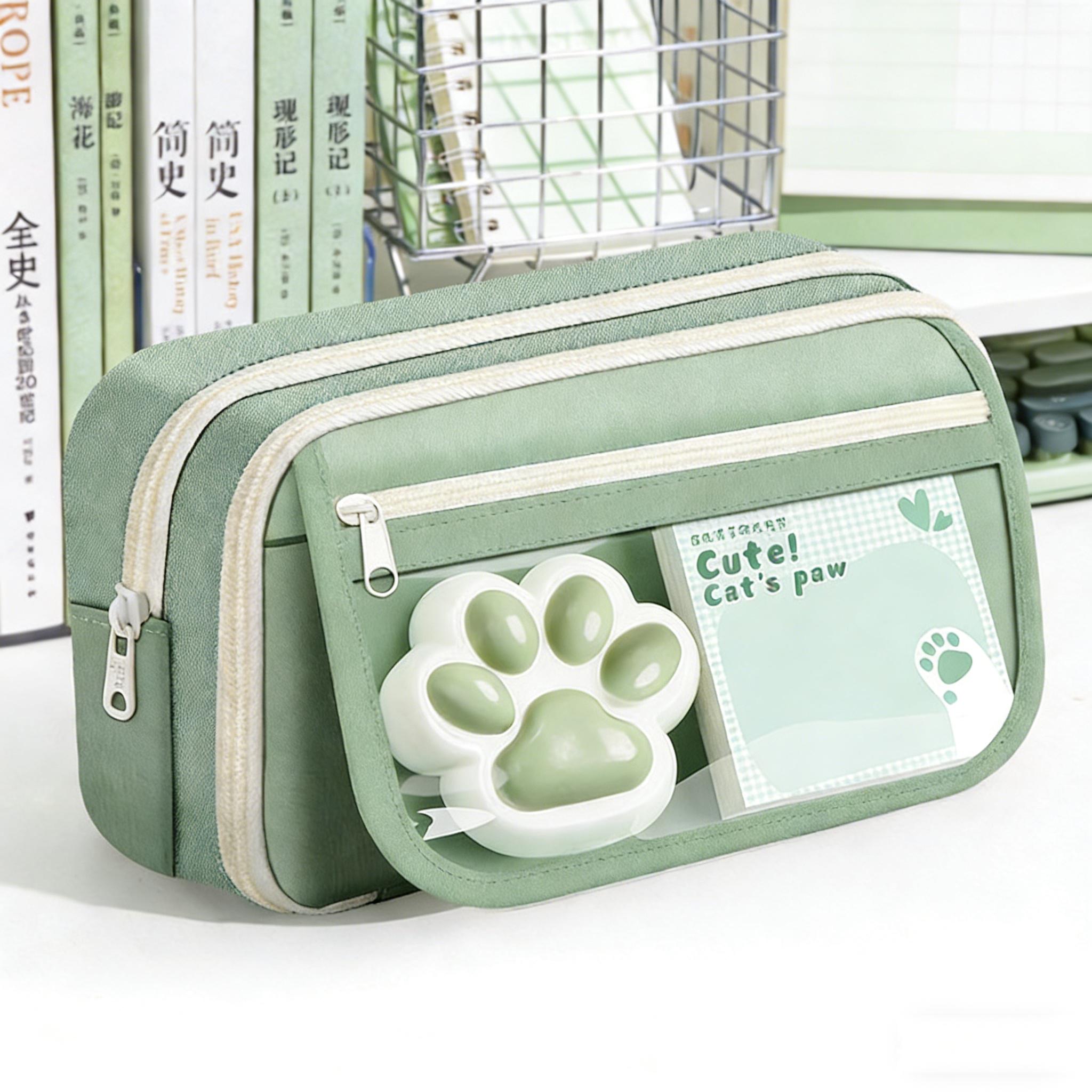 Cute Cat Paw Pencil Case With A Stress-relief Cat Paw Stationery Bag Back To School Kawaii 9-layer Pencil Pouch Office Supplies зелёный
Cute Cat Paw Pencil Case With A Stress-relief Cat Paw Stationery Bag Back To School Kawaii 9-layer Pencil Pouch Office Supplies зелёный