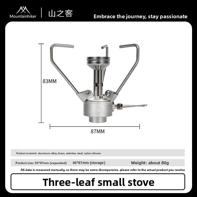 MOUNTAINHIKER Ultra Light Mini Integrated Camping Stove Head Gas Stove for Outdoor Picnic Foldable Three Leaf Stove
MOUNTAINHIKER Ultra Light Mini Integrated Camping Stove Head Gas Stove for Outdoor Picnic Foldable Three Leaf Stove