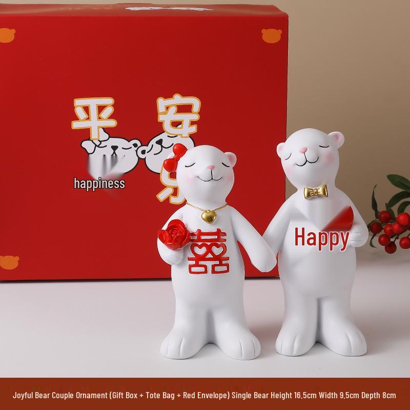 Peace and Joy Bear Resin Wedding Ornament - Chinese Style Gift Box
Peace and Joy Bear Resin Wedding Ornament - Chinese Style Gift Box