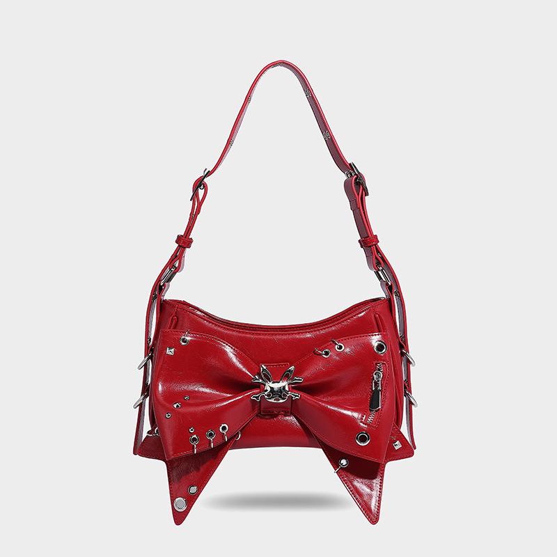 Американская сумка Spice Girl Sweet Cool Wind Bow Design на одно плечо под мышкой от осени и зимы с заклепками и локомотивом красный
Американская сумка Spice Girl Sweet Cool Wind Bow Design на одно плечо под мышкой от осени и зимы с заклепками и локомотивом красный