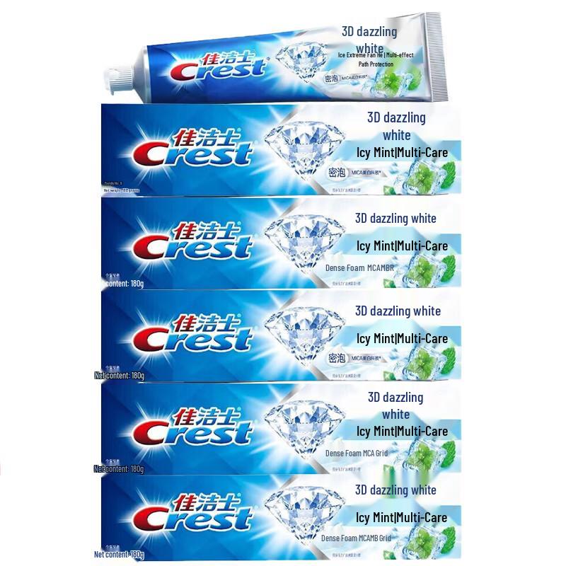 Crest 3D White Arctic Mint Toothpaste 5-Pack with Tissues
Crest 3D White Arctic Mint Toothpaste 5-Pack with Tissues