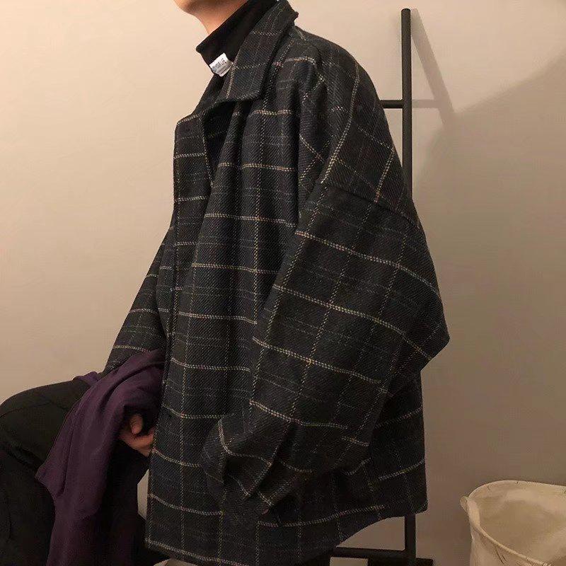 Мужская модная шерстяная куртка в клетку в стиле ретро - Осень/Зима 2022 г., корейский свободный крой XL синий
Мужская модная шерстяная куртка в клетку в стиле ретро - Осень/Зима 2022 г., корейский свободный крой XL синий