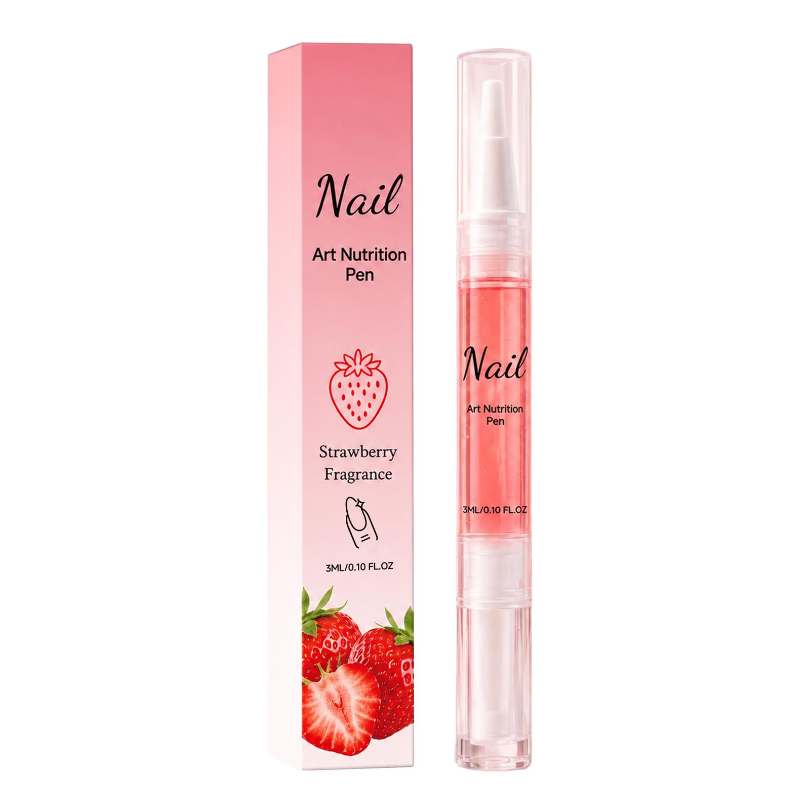 Nail Art Nutrition Pen Strawberry Fragrance Nail Care Treatment Oil Pen for Nail and Cuticle Nourishment 3ML One Size
Nail Art Nutrition Pen Strawberry Fragrance Nail Care Treatment Oil Pen for Nail and Cuticle Nourishment 3ML One Size