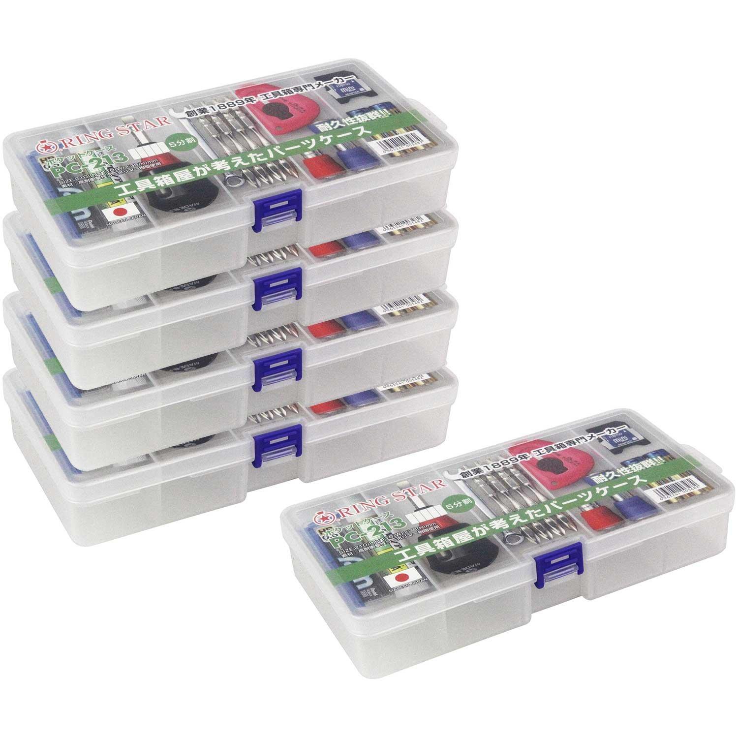 Ring Star Pocket L210 x W110 x Set of Case, Clear, H38mm, 5-Section Type, 5, PC-213-5S
Ring Star Pocket L210 x W110 x Set of Case, Clear, H38mm, 5-Section Type, 5, PC-213-5S