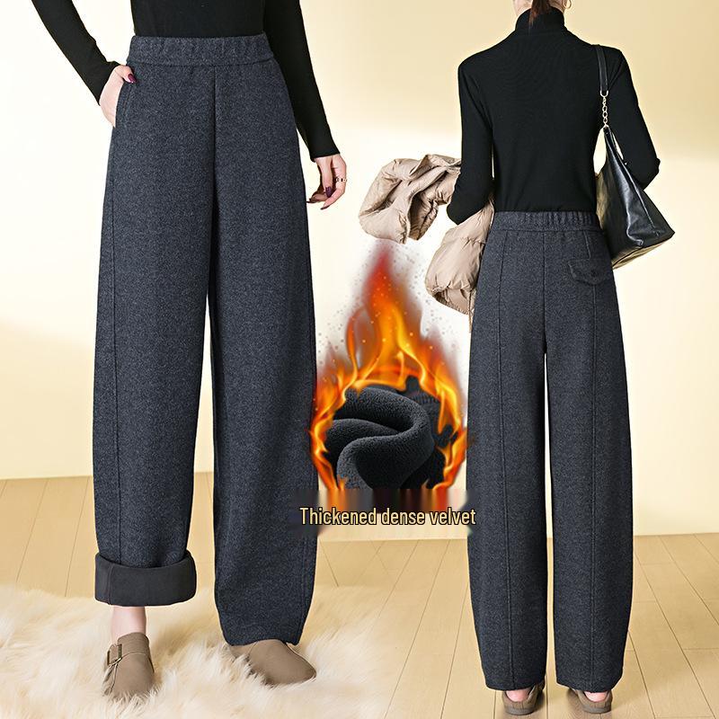 Women s Winter Wide-Leg Wool Pants - Velvet Lined, Elastic Waist, Slim Fit, Casual & Warm L сірий колір/синій
Women s Winter Wide-Leg Wool Pants - Velvet Lined, Elastic Waist, Slim Fit, Casual & Warm L сірий колір/синій