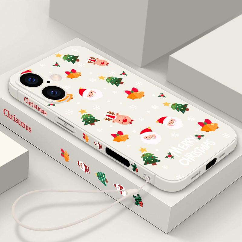 Cartoon Santa Claus Elk Pattern Matte Lanyard Phone Case for iPhone 16 Pro 15 14 Plus 13 12 Mini 11 Pro Max Xr Xs 7 8 Se Soft Tpu Slim Cover iPhone 16 чёрный
Cartoon Santa Claus Elk Pattern Matte Lanyard Phone Case for iPhone 16 Pro 15 14 Plus 13 12 Mini 11 Pro Max Xr Xs 7 8 Se Soft Tpu Slim Cover iPhone 16 чёрный