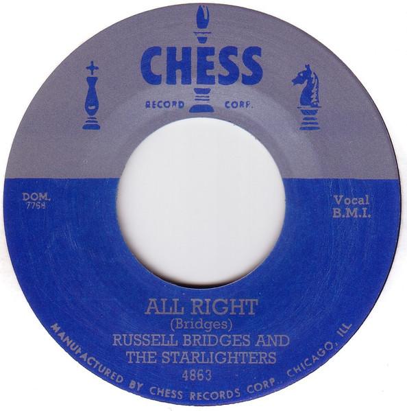7inch Record RUSSELL BRIDGES THE STARLIGHTERS All Right Love Me 4863 CHESS 2011 UK Rock Used
7inch Record RUSSELL BRIDGES THE STARLIGHTERS All Right Love Me 4863 CHESS 2011 UK Rock Used