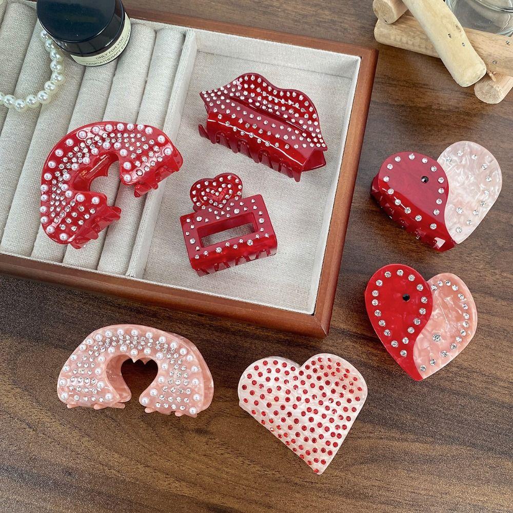 Elegant Vermilion Lips Hair Claw Vintage Rhinestone Shark Clip Hollow Heart Hair Clip Women Style B
Elegant Vermilion Lips Hair Claw Vintage Rhinestone Shark Clip Hollow Heart Hair Clip Women Style B