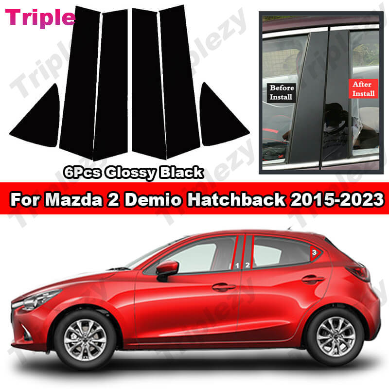 For Mazda 2 Demio Hatchback 2015- 6Pcs Glossy Piano Black Car BC Pillar Post Cover Trim Carbon Fiber PC Material Sticker чорний
For Mazda 2 Demio Hatchback 2015- 6Pcs Glossy Piano Black Car BC Pillar Post Cover Trim Carbon Fiber PC Material Sticker чорний