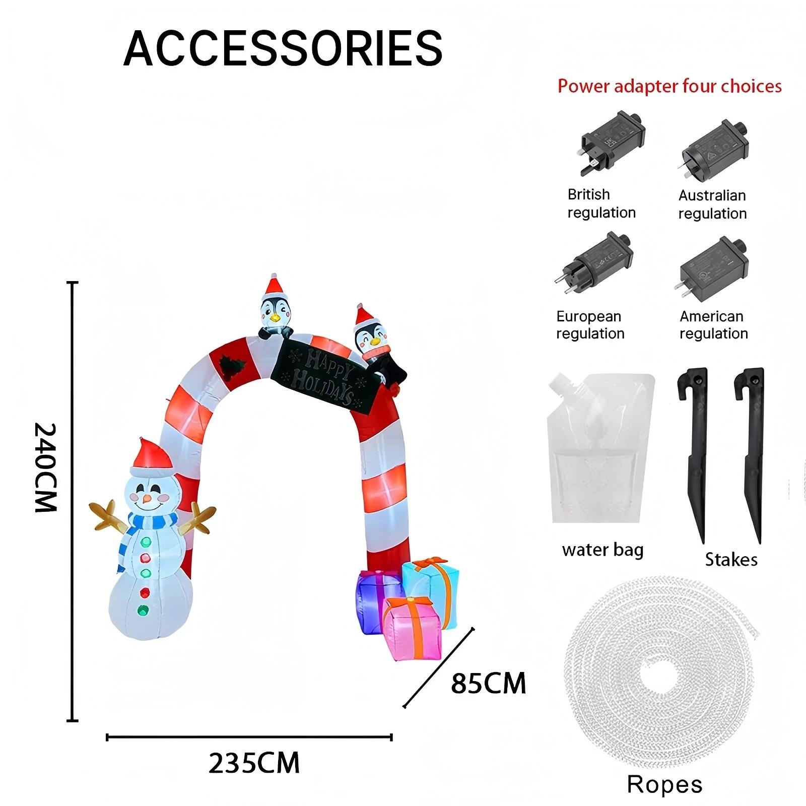 7.8FT Christmas Holiday Party DIY Inflatable Archway Snowman Penguin Toys LED Sign Xmas Home Decor Ornaments Yard Supplies Gifts UK
7.8FT Christmas Holiday Party DIY Inflatable Archway Snowman Penguin Toys LED Sign Xmas Home Decor Ornaments Yard Supplies Gifts UK