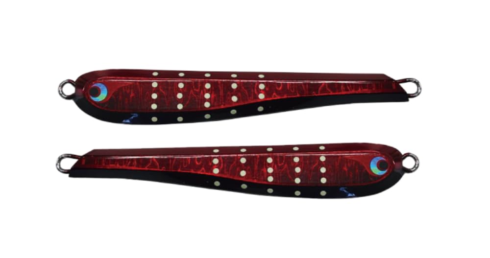 BOZLES TG Taiko HIDEYOSHI Dot Glow Metal 200g Dot Jig, (Red/Black Glow)
BOZLES TG Taiko HIDEYOSHI Dot Glow Metal 200g Dot Jig, (Red/Black Glow)