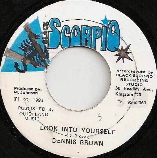 7inch Record DENNIS BROWN Look Into Yourself NONE BLACK SCORPIO 1993 Jamaica Reggae Ska Dub Used
7inch Record DENNIS BROWN Look Into Yourself NONE BLACK SCORPIO 1993 Jamaica Reggae Ska Dub Used