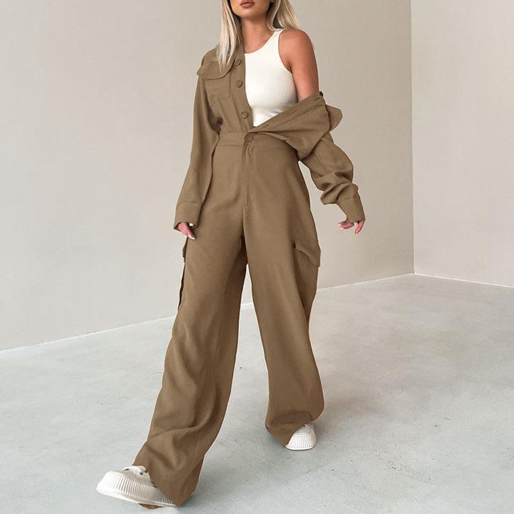 Осень и Зима Инструментальный Свободный Повседневный Комбинезон Чувство Дизайна Мода Темперамент Для Поездок L хаки
Осень и Зима Инструментальный Свободный Повседневный Комбинезон Чувство Дизайна Мода Темперамент Для Поездок L хаки