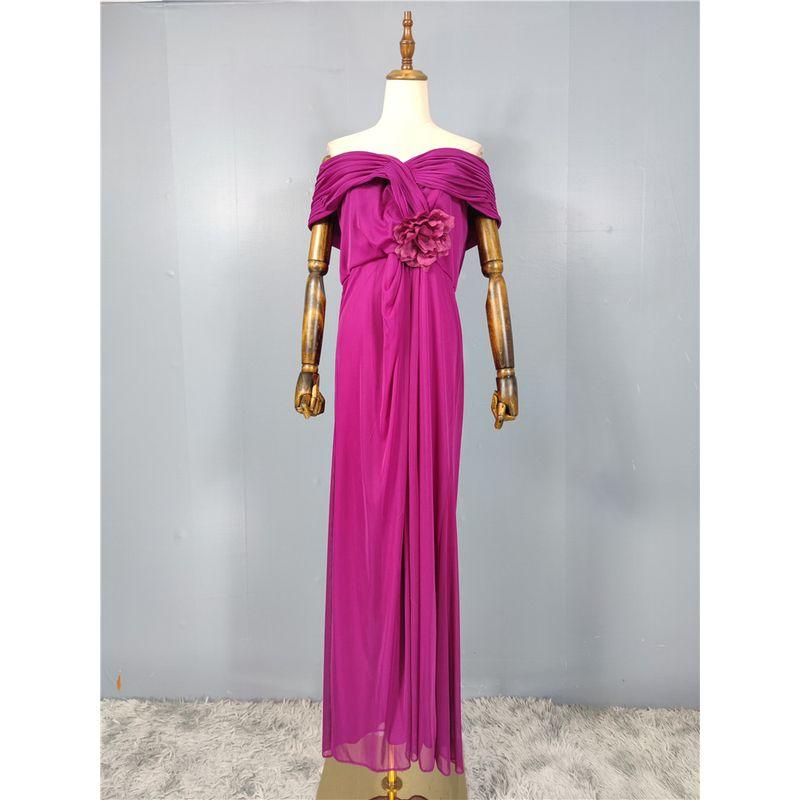 Foreign Trade Order Super High Texture off-Neck Pleat Flower Design Light Luxury Temperament Wedding Dress Formal Dress plus Plus size Purple 18
Foreign Trade Order Super High Texture off-Neck Pleat Flower Design Light Luxury Temperament Wedding Dress Formal Dress plus Plus size Purple 18