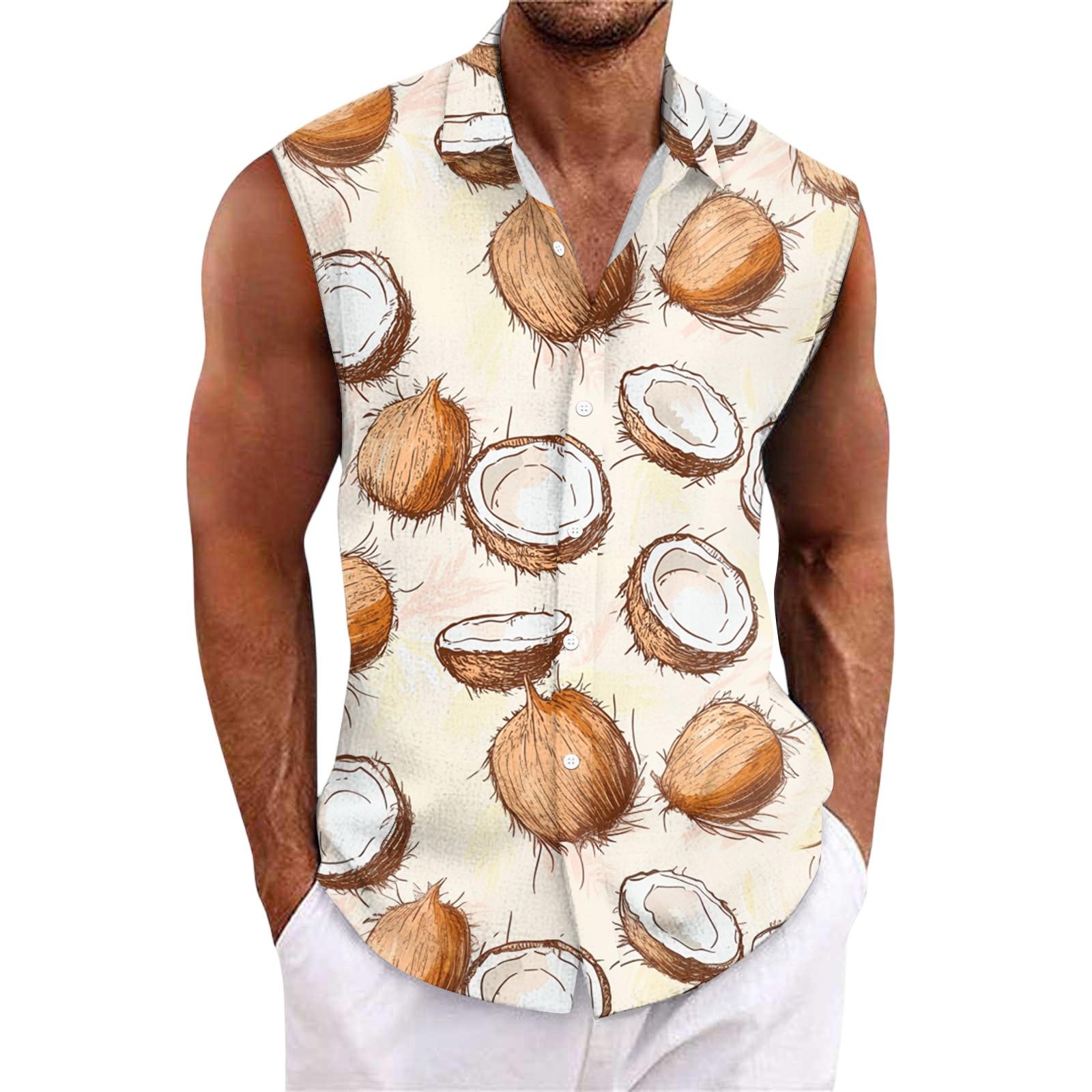 Мужская гавайская рубашка с лацканами на пуговицах, футболка-топ XXL бежевый
Мужская гавайская рубашка с лацканами на пуговицах, футболка-топ XXL бежевый