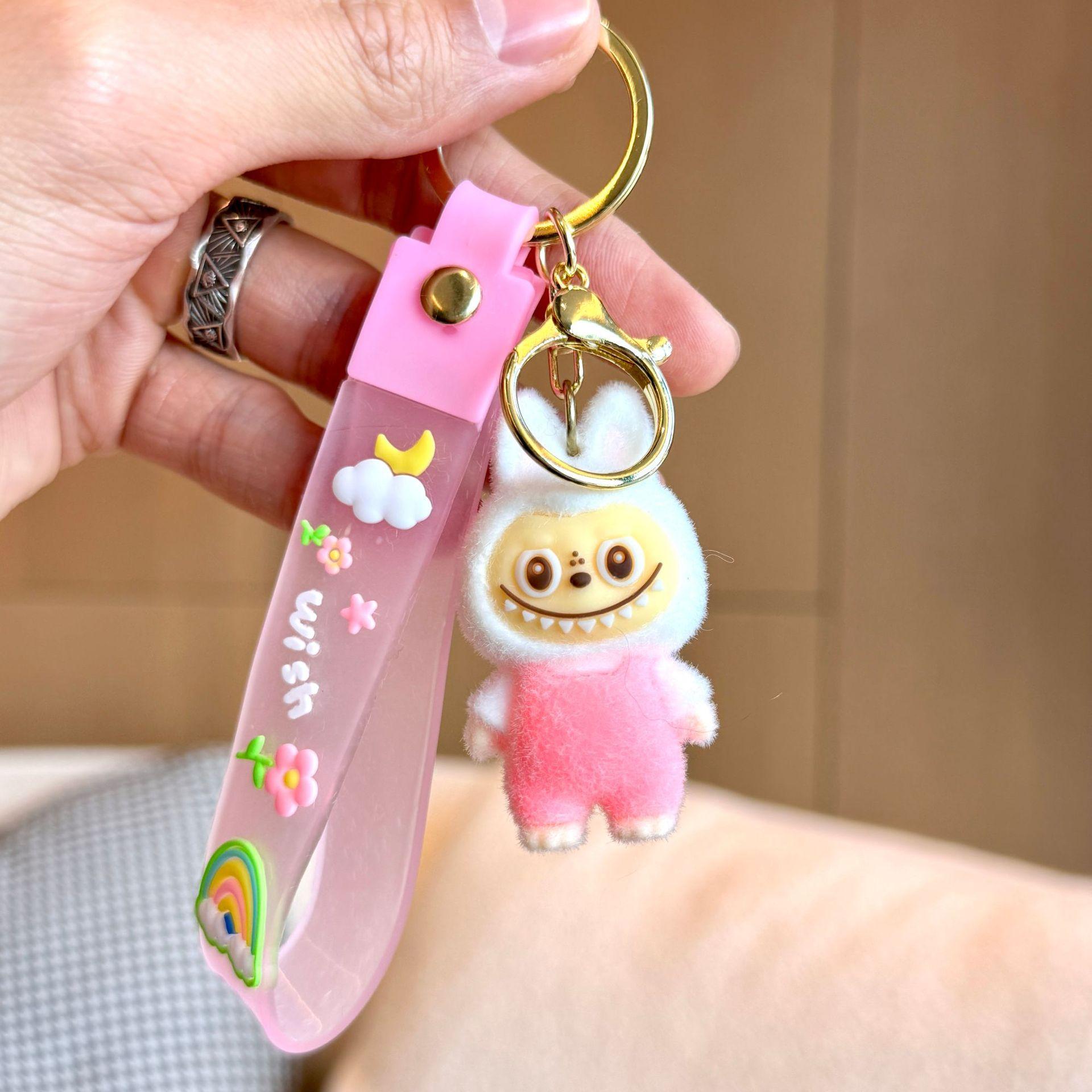 Cartoon Rab Flocked Keychain Pendant Labubu Schoolbag Pendant Cute Three-dimensional Doll Key Chain
Cartoon Rab Flocked Keychain Pendant Labubu Schoolbag Pendant Cute Three-dimensional Doll Key Chain