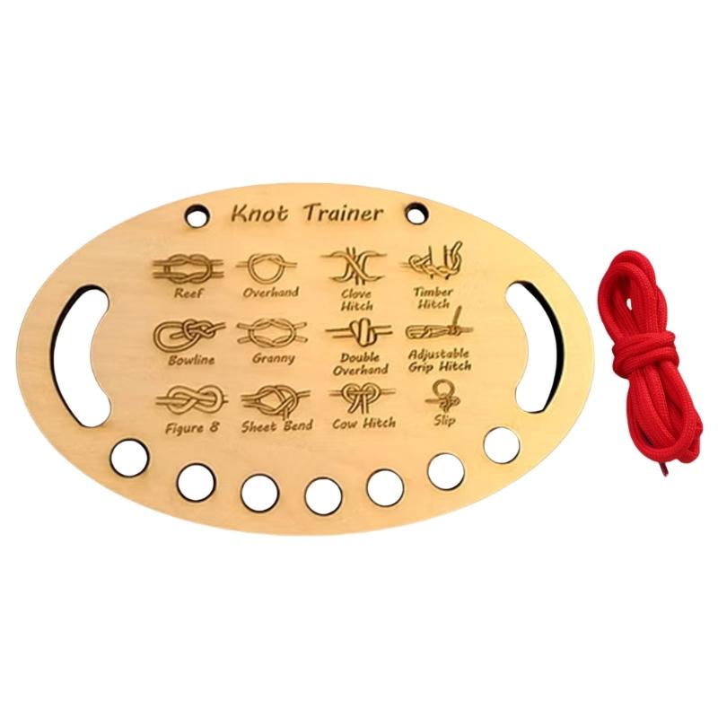 Деревянная тренировочная доска для узлов, доска для вязания узлов, доска для обучения вязанию узлов, 12 способов вязания узлов для начинающих, детей, взрослых 1
Деревянная тренировочная доска для узлов, доска для вязания узлов, доска для обучения вязанию узлов, 12 способов вязания узлов для начинающих, детей, взрослых 1