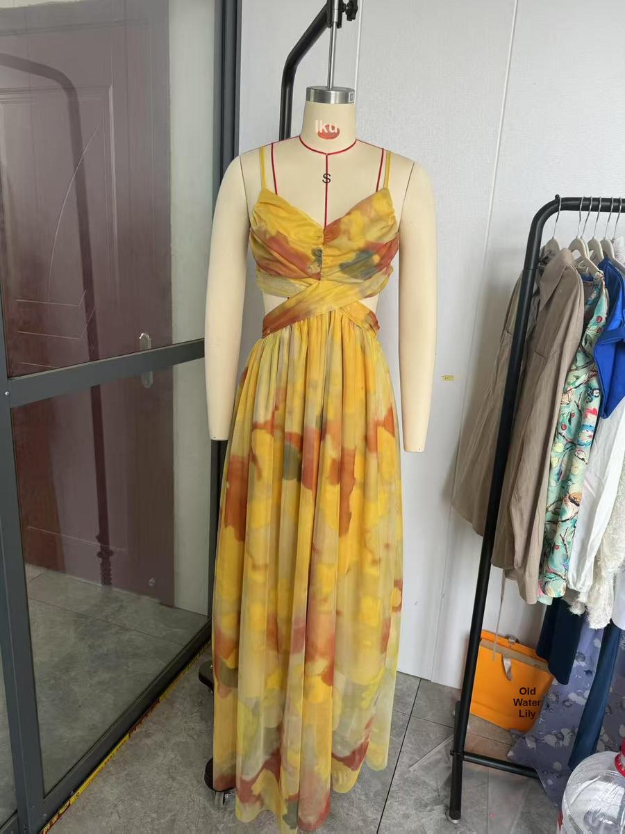 Summer New Printed Chiffon Sling Dress Ins Vacation Casual Party Dress XL жовтий
Summer New Printed Chiffon Sling Dress Ins Vacation Casual Party Dress XL жовтий