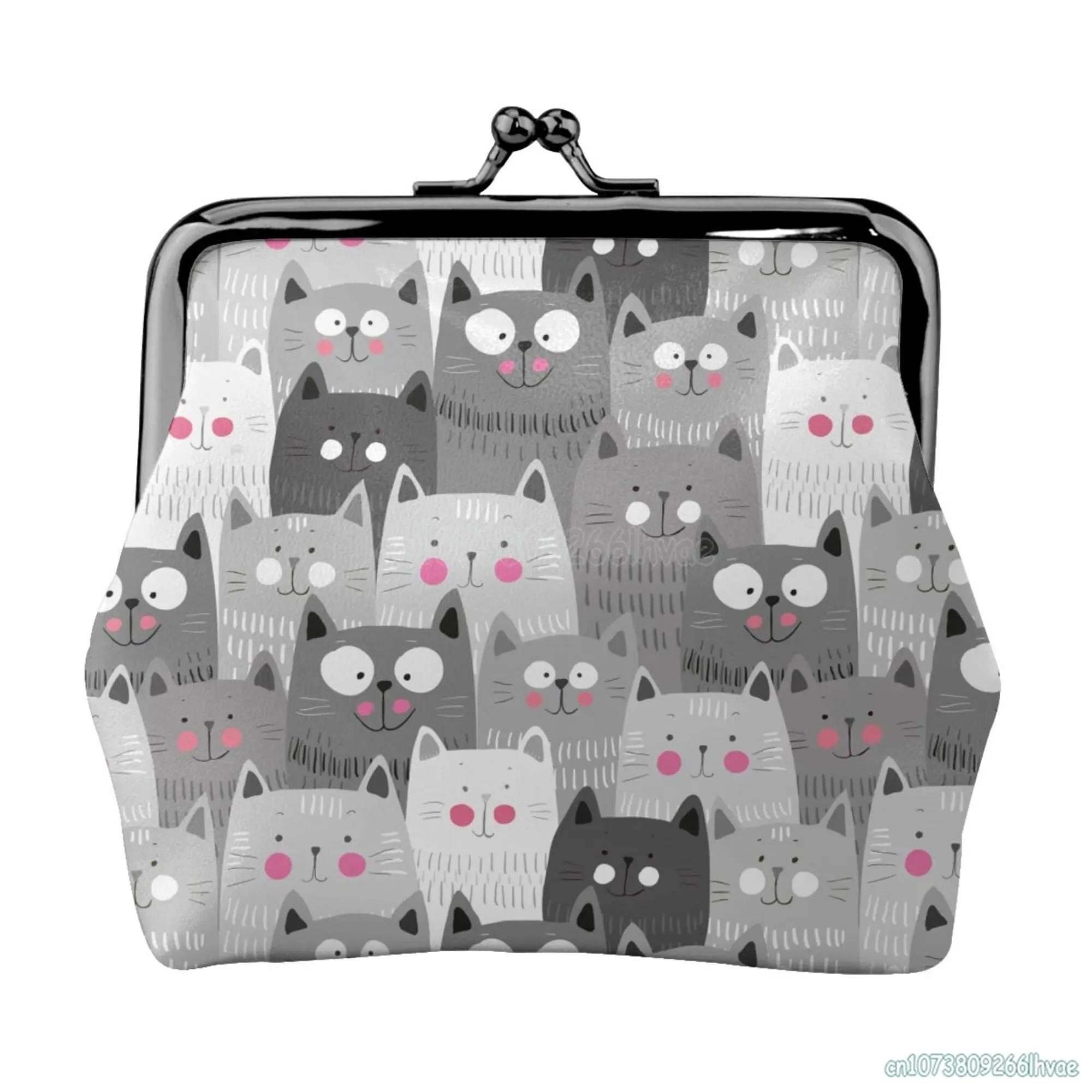 Cute Cartoon Cats Women s Leather Coin Purse Small Change Pouch with Kiss-Lock Clasp Closure Buckle Wallet for Girl Gift
Cute Cartoon Cats Women s Leather Coin Purse Small Change Pouch with Kiss-Lock Clasp Closure Buckle Wallet for Girl Gift