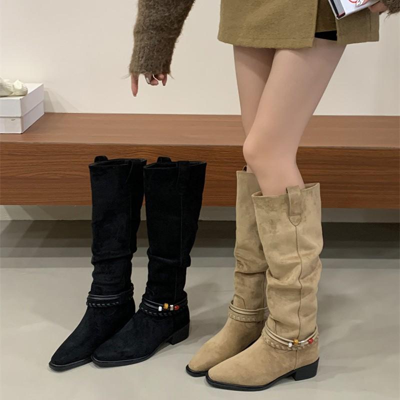 Стиль Ян Ми 2025 Песня бродяги Ретро западные ковбойские сапоги: Новые сапоги-слоучи для осени/зимы 38 чёрный
Стиль Ян Ми 2025 Песня бродяги Ретро западные ковбойские сапоги: Новые сапоги-слоучи для осени/зимы 38 чёрный