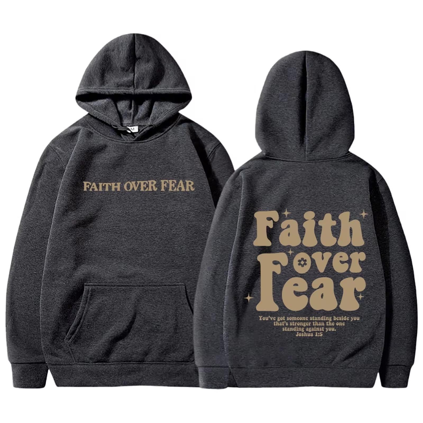 FAITH OVER FEAR Модний і повсякденний вільний світшот з оксамитовим капюшоном для студенток Європейські товари L темно-сірий
FAITH OVER FEAR Модний і повсякденний вільний світшот з оксамитовим капюшоном для студенток Європейські товари L темно-сірий