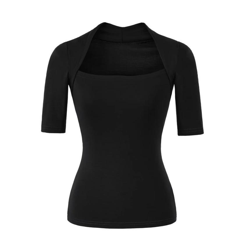 Light Gray Square Neck Slim Fit T-Shirt for Women - Short Sleeve, Waist Cinched, Ideal for Spring/Autumn Small
Light Gray Square Neck Slim Fit T-Shirt for Women - Short Sleeve, Waist Cinched, Ideal for Spring/Autumn Small