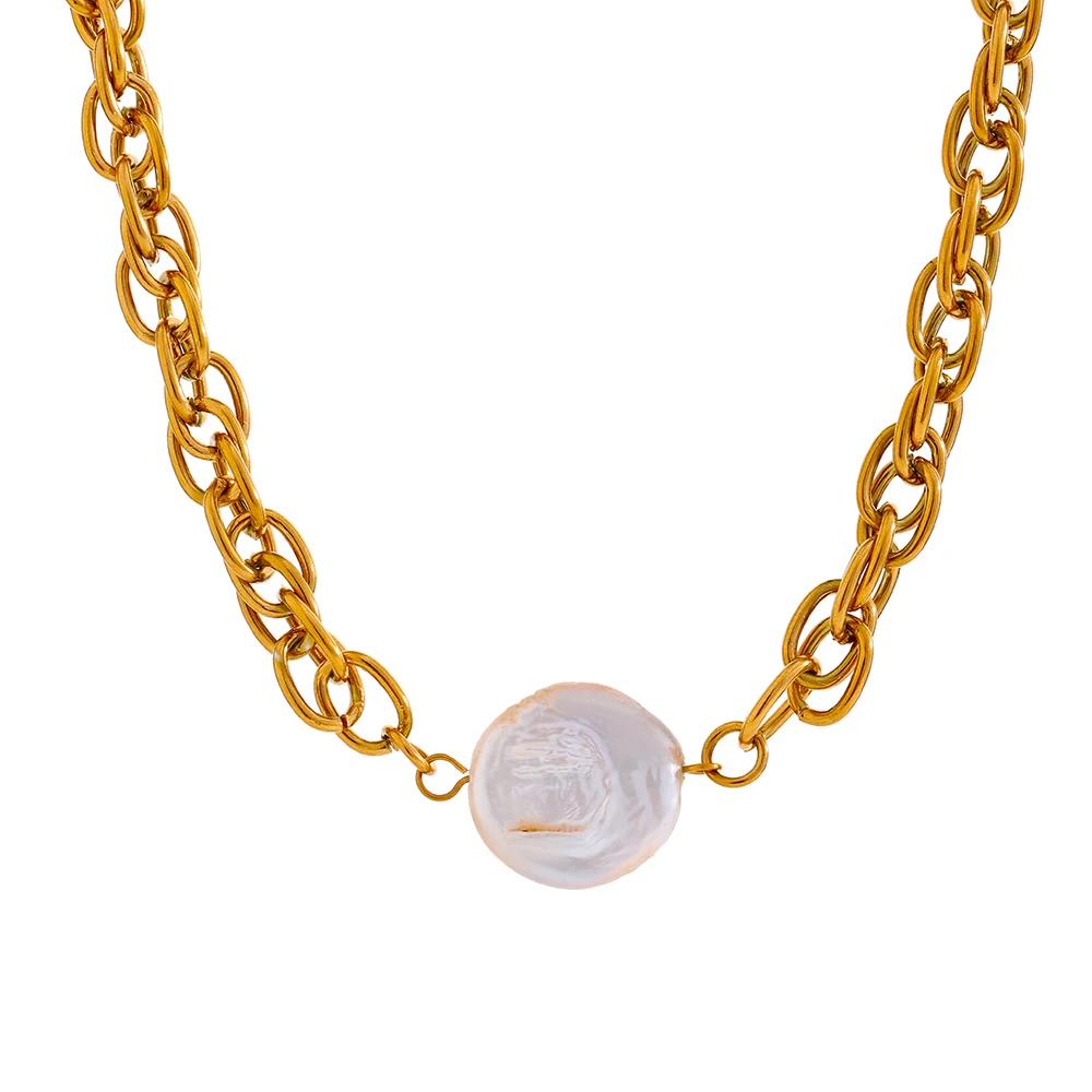 Yhpup New Stainless Steel Jewelry for Women Fashion Natural Pearl Chain Necklace joyería acero inoxidable mujer Anniversary Gift
Yhpup New Stainless Steel Jewelry for Women Fashion Natural Pearl Chain Necklace joyería acero inoxidable mujer Anniversary Gift