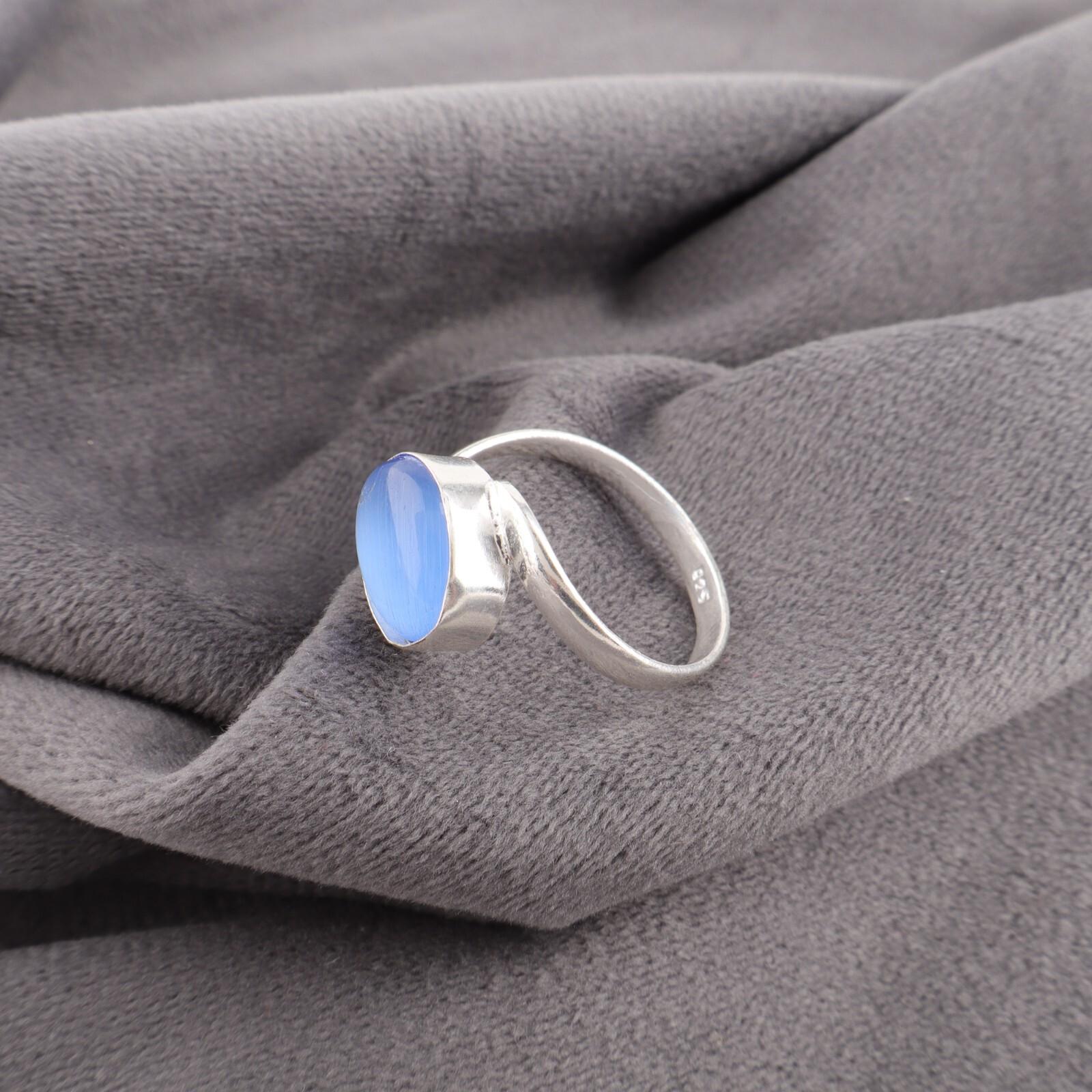 Темно-синий камень кошачий глаз Ювелирные изделия из стерлингового серебра 925 пробы Ручной работы Уникальное кольцо RR-53-41 13
Темно-синий камень кошачий глаз Ювелирные изделия из стерлингового серебра 925 пробы Ручной работы Уникальное кольцо RR-53-41 13