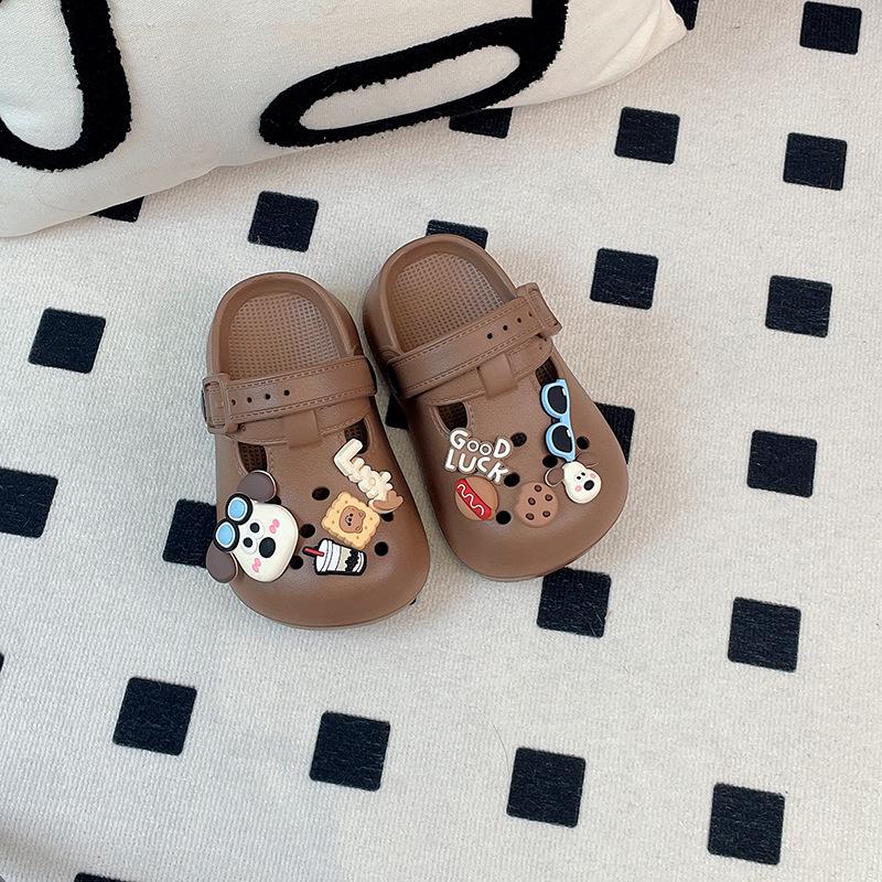 Детские мультяшные шлепанцы на толстой подошве с отверстиями - Универсальная пляжная обувь для мальчиков и девочек 32/33 (20cm) темно-коричневого
Детские мультяшные шлепанцы на толстой подошве с отверстиями - Универсальная пляжная обувь для мальчиков и девочек 32/33 (20cm) темно-коричневого