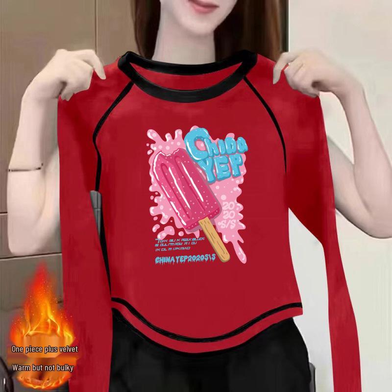 Women s 2024 Chic Double-Sided Velvet Long-Sleeve T-Shirt - Versatile Autumn/Winter Top L 115-125 jin
Women s 2024 Chic Double-Sided Velvet Long-Sleeve T-Shirt - Versatile Autumn/Winter Top L 115-125 jin